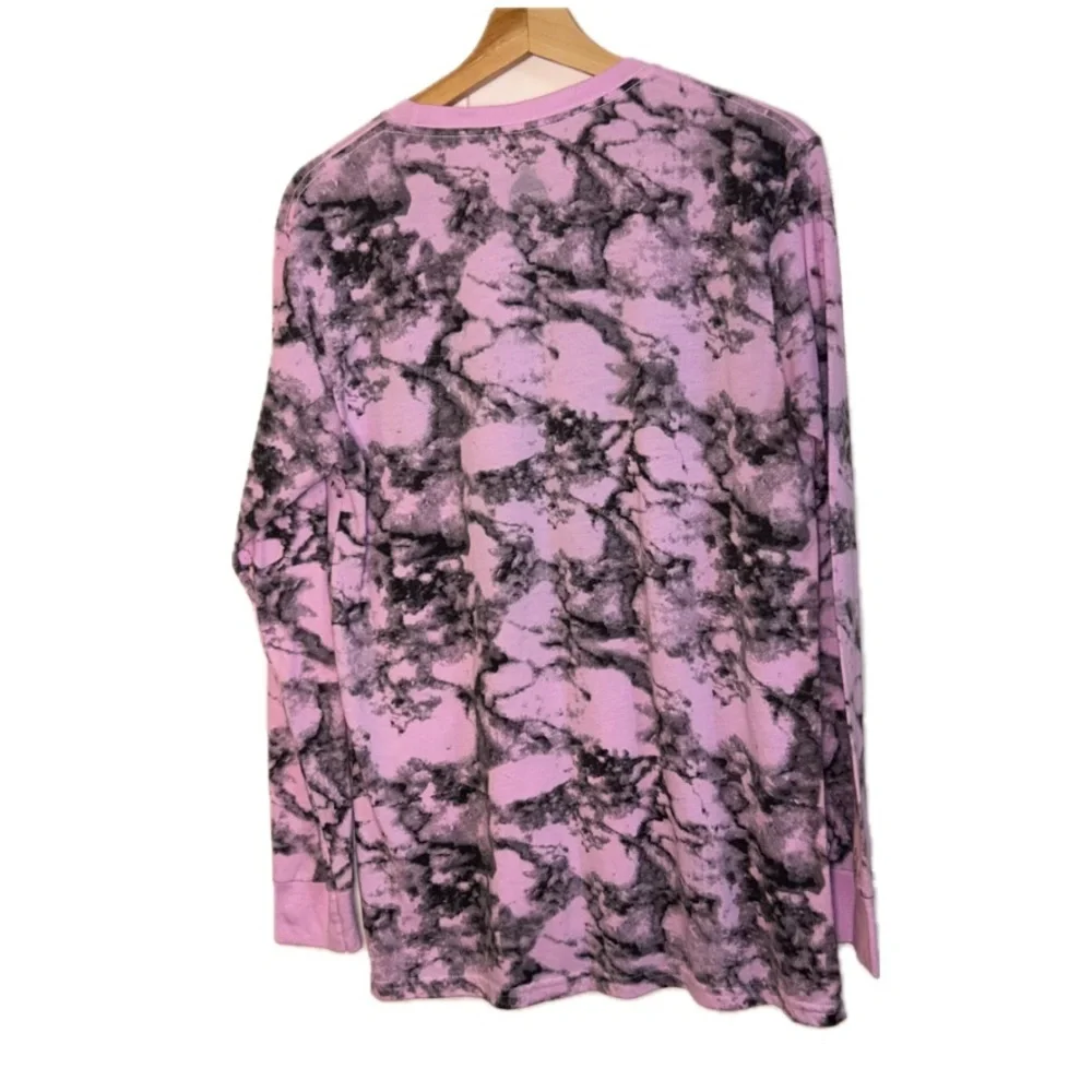 Men’s LAUNDER Trippy Pink Groovy‎ Tie Dye Long Sleeve T-Shirt Vintage Sz M